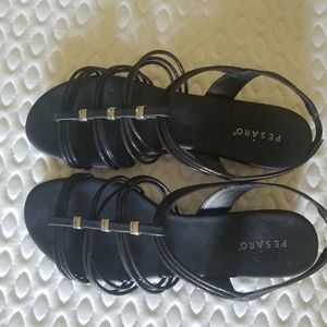Black Sandals by Pesaro